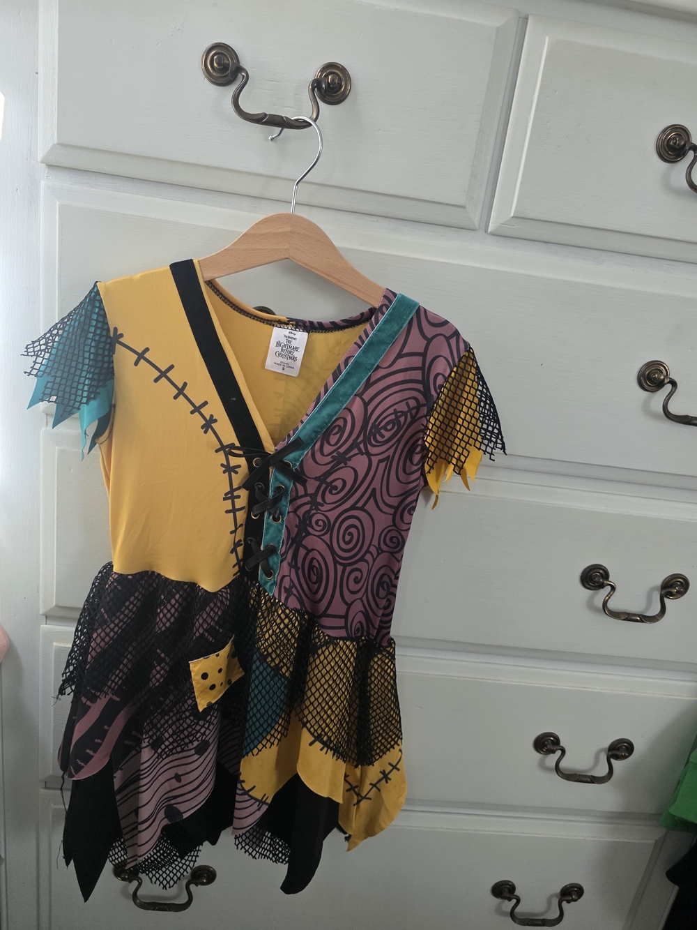 Kids Halloween Patchwork Dress , Sally Doll (From Nightmare Before Xmas)